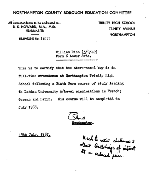 1967 France Buzzers Letter
