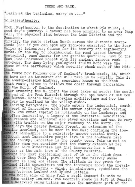 Description of Journey
