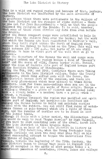 History of the Lake District