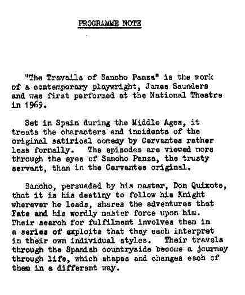 Sancho Programme Note