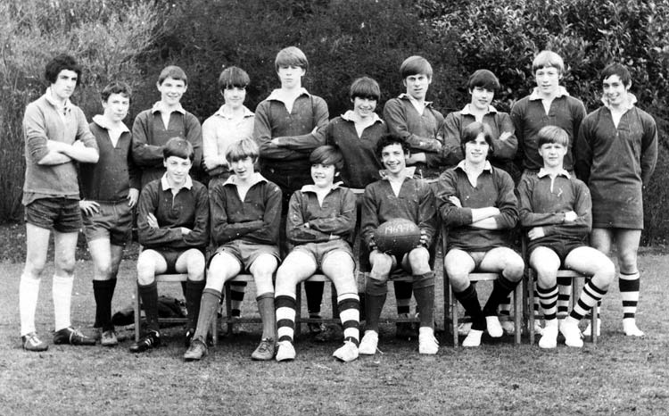 Under 15 rugger team 69/70