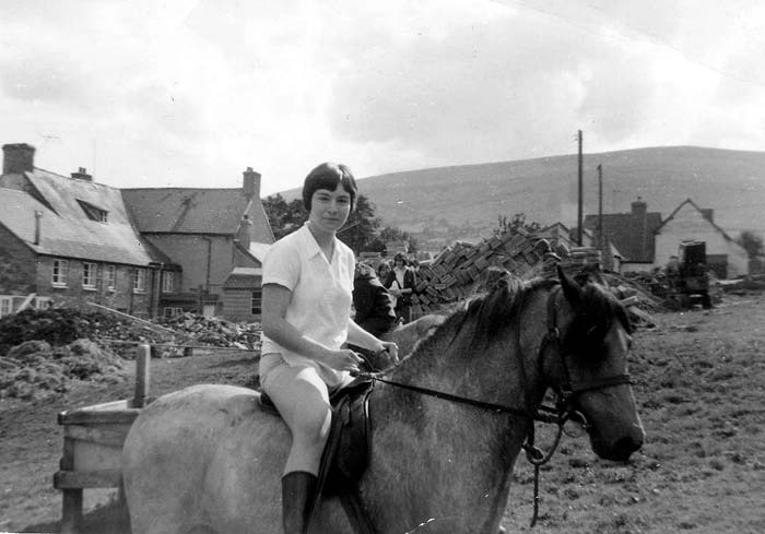 Vivian on horseback at Longtown