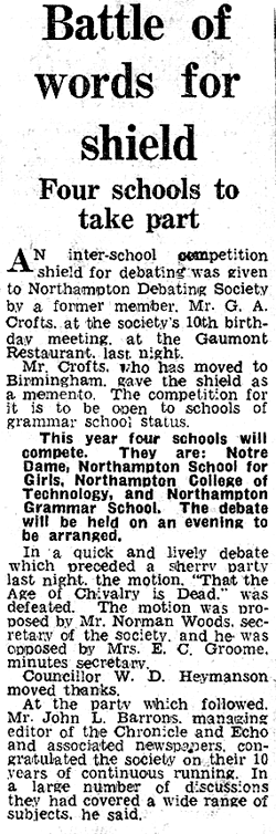Debating Comp 16 Dec 59