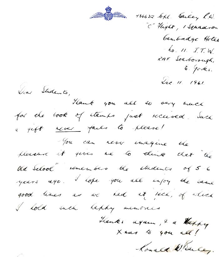 Letter From Raf