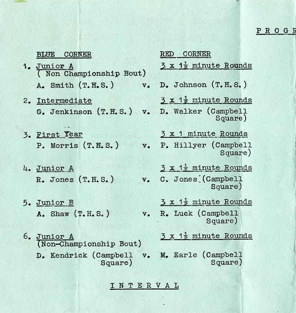 Schools Boxing Mar 60 2