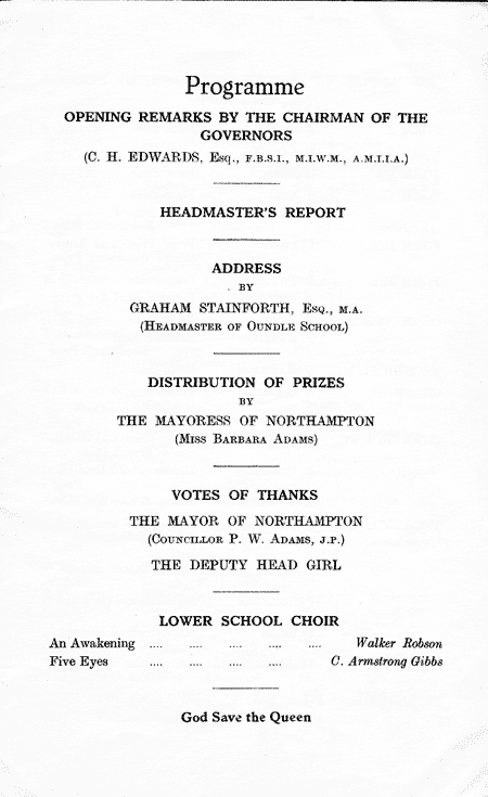 Speech Day 1953 2