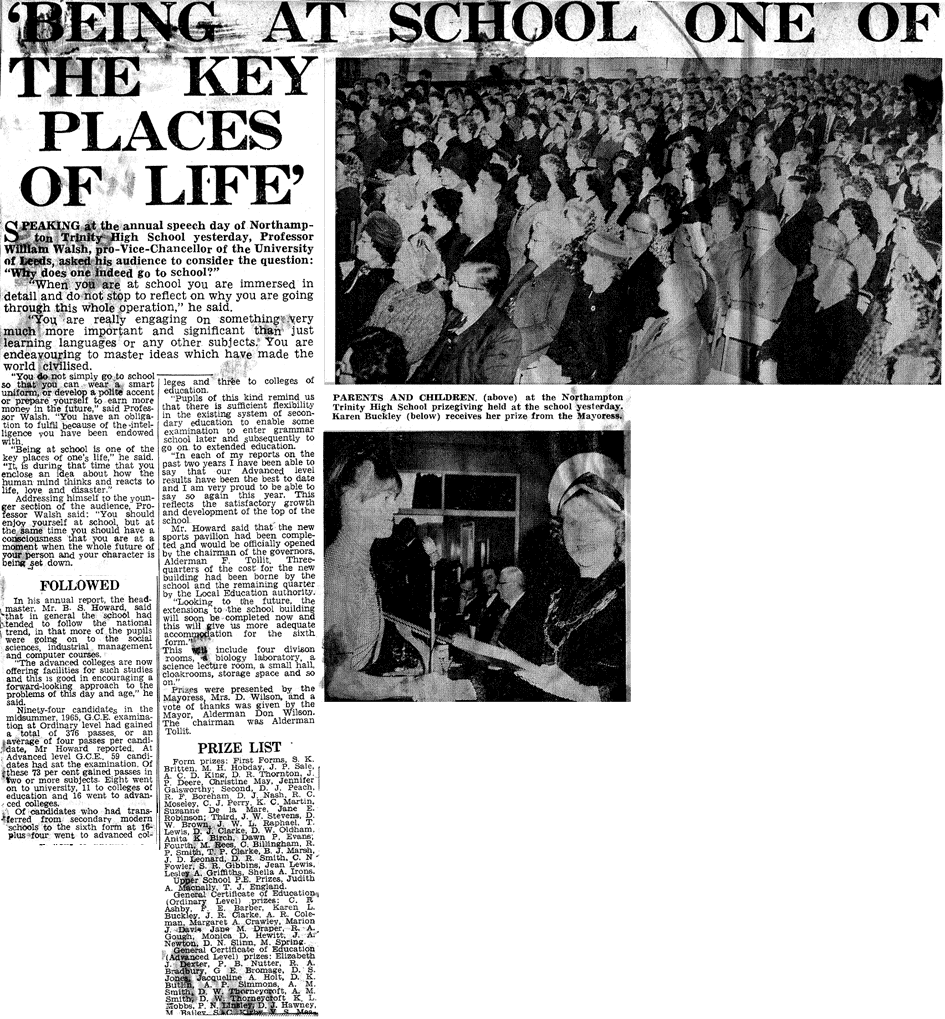 Speech Day 66 News