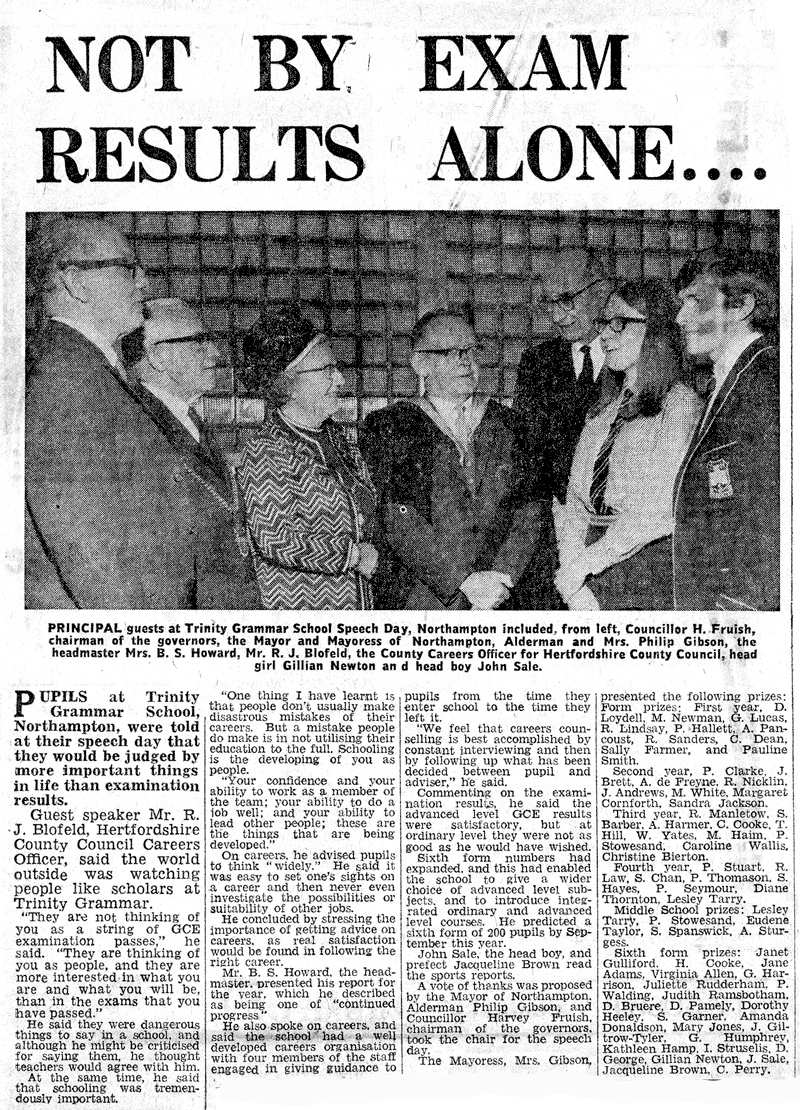 Speech Day March 1971